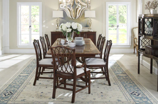 Dining in Elegance: The Harmony of Maitland Smith Side Tables and Theodore Alexander Dining Sets
