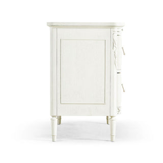 Jonathan Charles White Cirrus Carved Tallboy