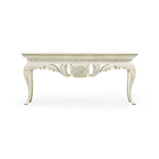 Jonathan Charles White Incus Carved Console Table