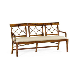 Jonathan Charles Medium Bench Regency Arched Back in Walnut - Mazo