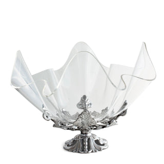 Fleur-De-Lis Stand Acrylic Bowl 14