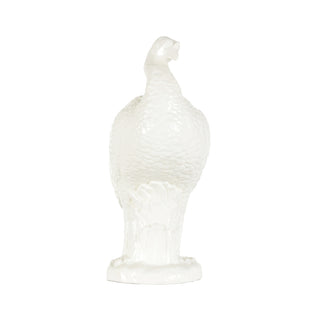 Elegant White Ceramic Turkey Decorative Accent