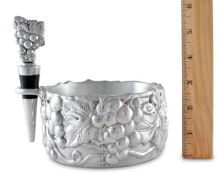 Grape Wine Caddy and Stopper Set