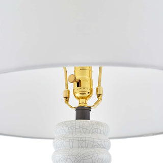 Bartoli Lamp - Timeless Elegance in Antique Brass and Off-White Finish