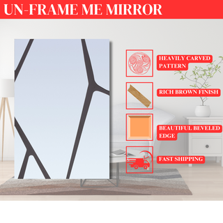 Un-Frame Me Mirror - Modern Frameless Wall Mirror- Contemporary Home Decor- Unique Reflective Art Piece