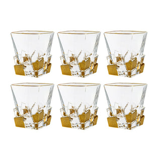 Crack Double Old Fashion, 11.7 oz. Set of 6