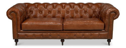 Sarried Castered Chesterfield Sofa