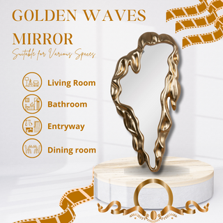 黄金の波の鏡