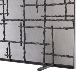 Brutalist Petrova Fire Screen - Textured Elegance for Living Spaces