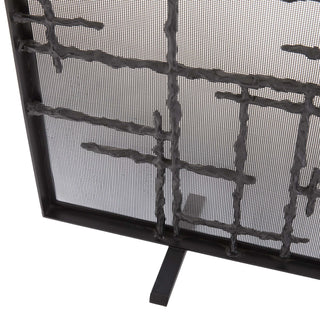 Brutalist Petrova Fire Screen - Textured Elegance for Living Spaces