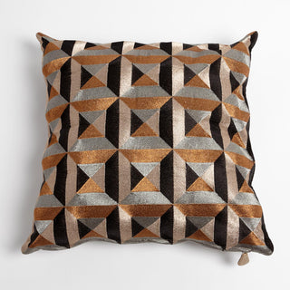 TRIANGLE MARQUETRY PILLOW