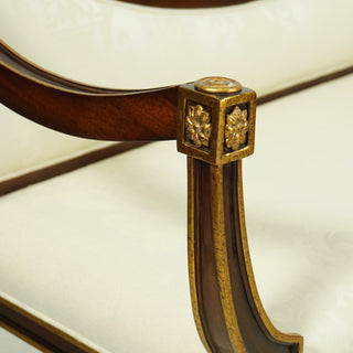 Bench Minang Mahogany with Gold Leaf