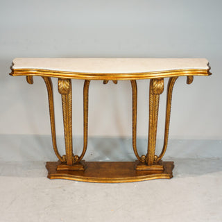 CONSOLE TABLE PLUME CREAM MARBLE