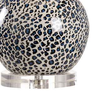 Snow Leopard Lamp - Blue