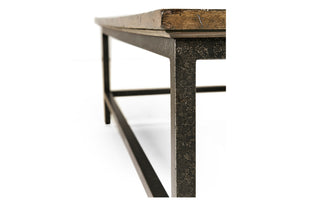 Medium Driftwood Square Coffee Table with Iron Base 491014-DTM