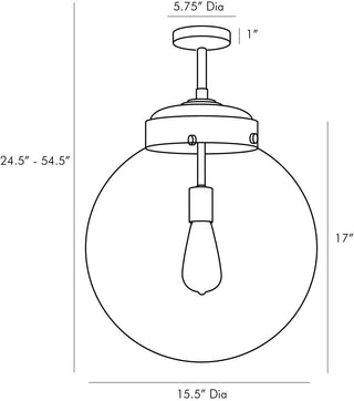 Reeves Large Outdoor Pendant: Heritage Brass Globe Light for Timeless Outdoor Lighting