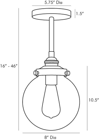 Reeves Small Outdoor Pendant - Contemporary Hanging Light Fixture for Outdoor Spaces