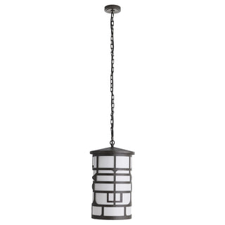 Shani Outdoor Pendant Light - Aged Iron - Mid-Century Craftsman Style - Wet Rated