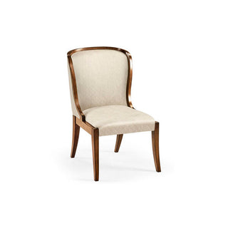 Low Curved Back Dining Side Chair 494996-SC-WAL-F200