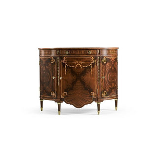 Jonathan Charles Demilune Cabinet Neoclassical in Mahogany