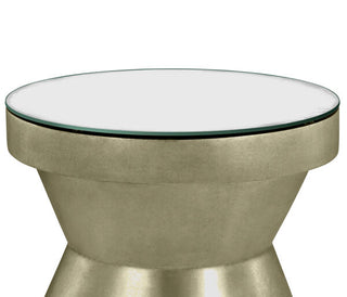 SILVER-LEAF GILDED ROUND WINE TABLE 495389-SIL