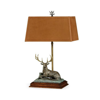 Jonathan Charles Table Lamp Deer in Dark Bronze - Right