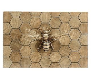 Jonathan Charles Decorative Bee Box in Oyster Honeycomb