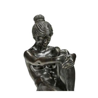 Jonathan Charles Nude Girl Figurine Bookends - Dark Bronze