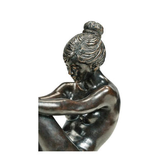 Jonathan Charles Nude Girl Figurine Bookends - Dark Bronze