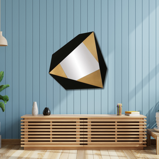 Prism Radiance Wall Mirror - Modern Geometric Design for Contemporary Spaces and Elegant Home Decor