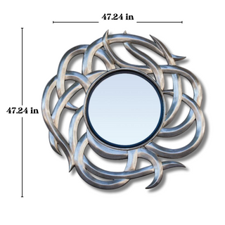 Precious Curves Elegance -  Contemporary Wall Mirror for Stylish and Sophisticated Home Decor