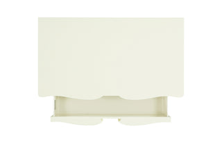 Jonathan Charles Bowfront Ivory Bedside Chest of Drawers