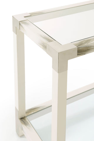 CUTTING EDGE CONSOLE TABLE (LONGHORN WHITE)