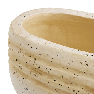 Rustic Terracotta Pot - Marisol Centerpiece - Toasted Ivory Finish