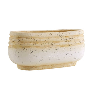 Rustic Terracotta Pot - Marisol Centerpiece - Toasted Ivory Finish