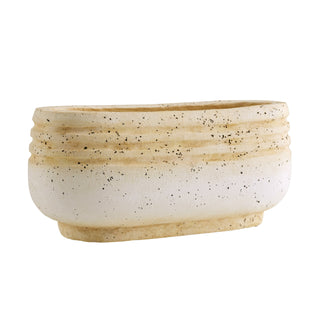 Rustic Terracotta Pot - Marisol Centerpiece - Toasted Ivory Finish