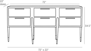 Moody Credenza - Vintage-Inspired Console with Armor Burl Veneer and Brass Accents