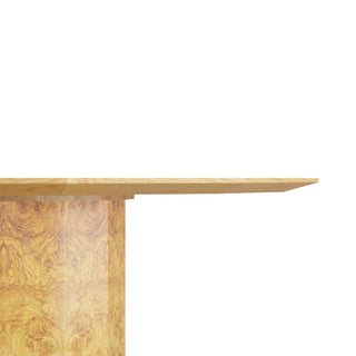 Reuben Dining Table - Maximalist Octagonal Design in Blonde Burl Oak and Chestnut Oak Veneers