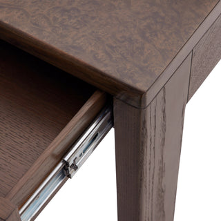 Marfa Desk - Bauhaus-Inspired Design with Tortoise Veneer Finish and Birdseye Maple Top