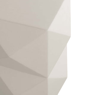 Rory Accent Table - Contemporary Faceted Design in Matte Ivory Concrete