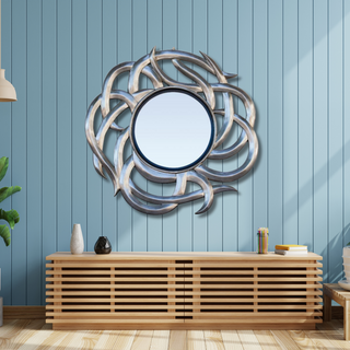 Precious Curves Elegance -  Contemporary Wall Mirror for Stylish and Sophisticated Home Decor