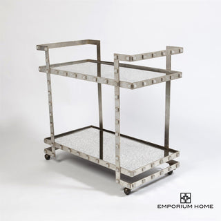 QUARTZ STUD BAR CART-SILVER LEAF