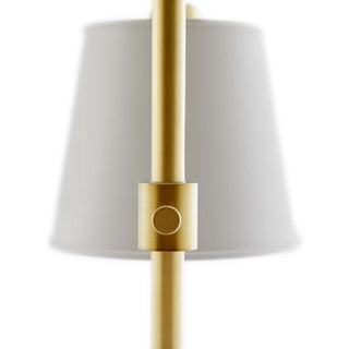 Watson Floor Lamp - Modern Sensibility with Taupe Steel Shade and Antique Brass Finish