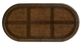 Maitland Smith Texas Hold'em Table Cover – Reversible Dining Table Top with Dark Antique Lido Finish and Leather, 83" x 38" x 1"