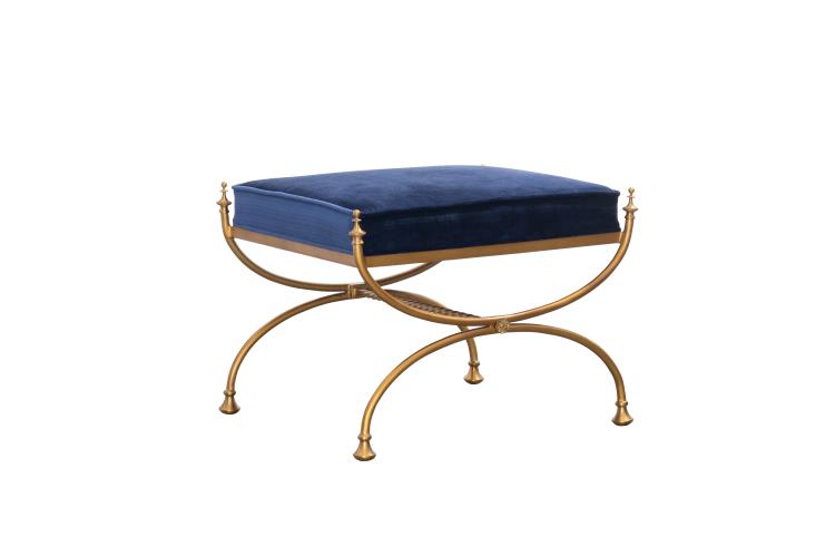 Maitland Smith 8120-42-B - Royal Blue Courtly Bench