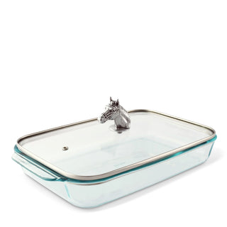 Horse Head with Pyrex 3 quart Baking Dish