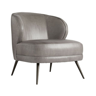 Arterior Home Kitts Chair Mineral Grey Leather 8148