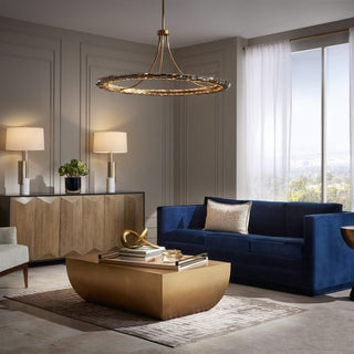 Arteriors Sebastian Sofa - Indigo Velvet