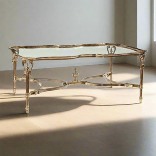 Maitland Smith RECTANGULAR CAST BRASS COCKTAIL TABLE