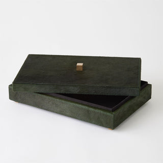 POSH BOXES-HAIR-ON-HIDE GREEN